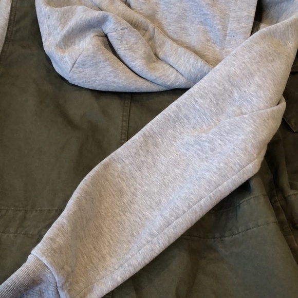 H&M DIVIDED Olive Green Utility hoodie Jacket - Picture 10 of 12